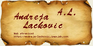 Andreja Lacković vizit kartica